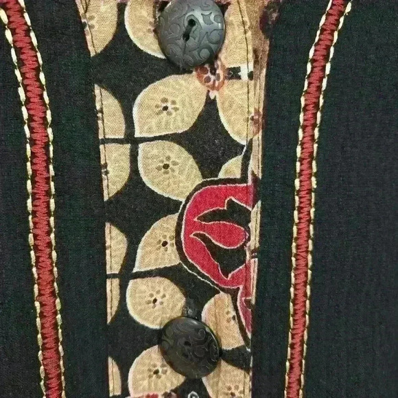 Napa Valley Tunic Black Blouse,XL - Picture 2 of 4